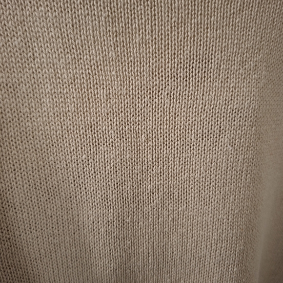 Uniqlo Men's Relaxed Fit Linen & Cotton Ivory/Beige Crewneck Sweater (Size L) - Picture 3 of 7